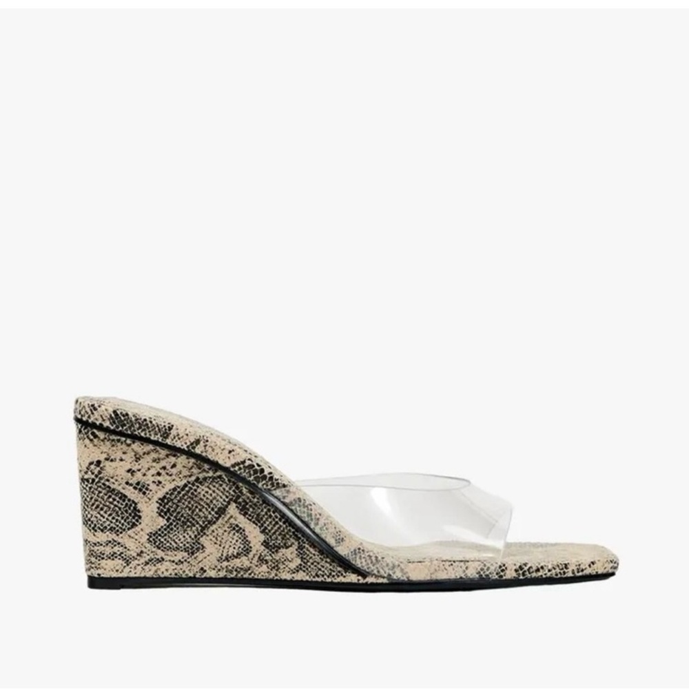 ZARA Snakeskin Wedge Sandals - Picture 7 of 7